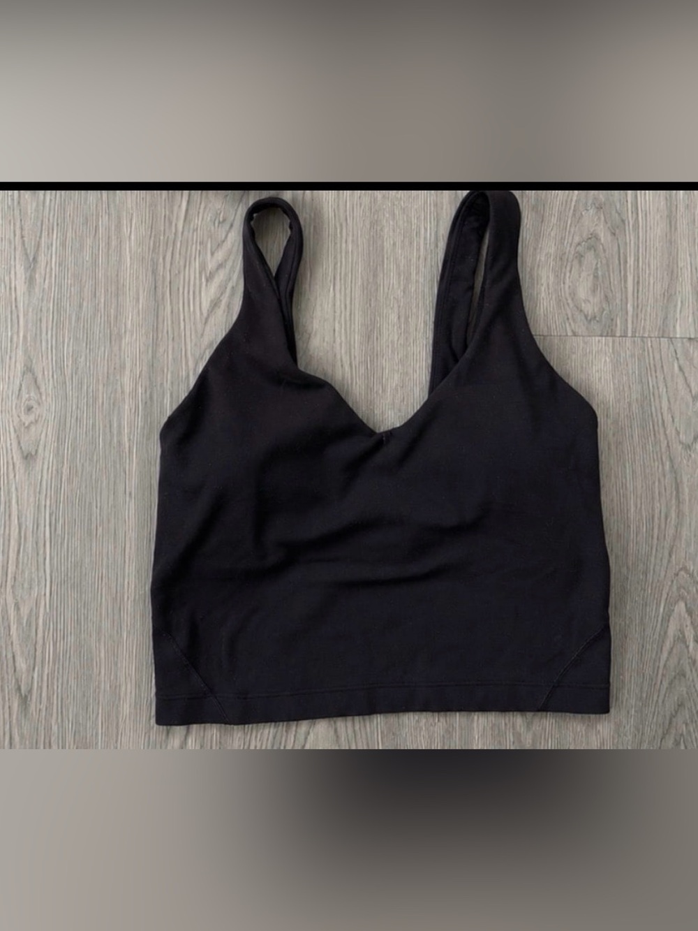 Lululemon Black Longline Sports Bra / Crop Tank Top Women’s Activewear Small